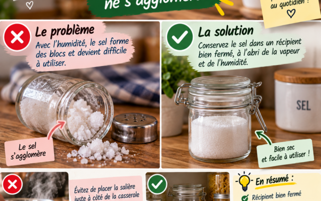 Éviter que le sel ne s’agglomère 🧂